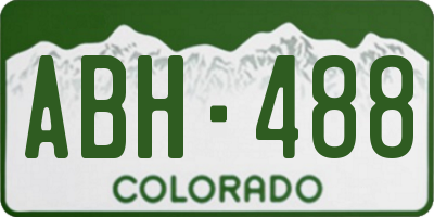 CO license plate ABH488