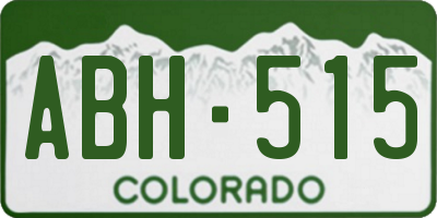 CO license plate ABH515