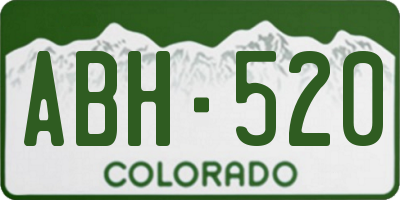 CO license plate ABH520