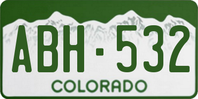 CO license plate ABH532