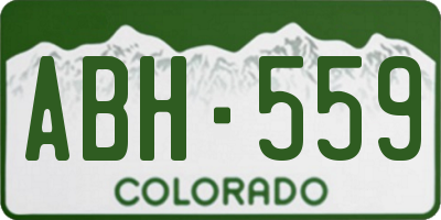 CO license plate ABH559