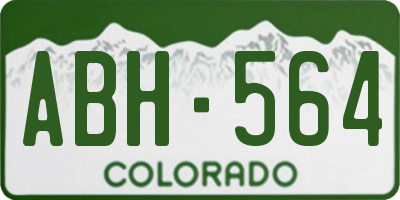 CO license plate ABH564