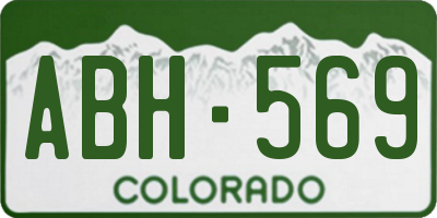 CO license plate ABH569