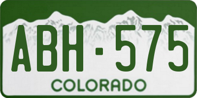 CO license plate ABH575
