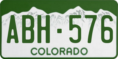 CO license plate ABH576