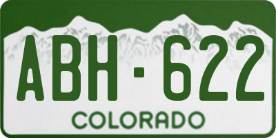 CO license plate ABH622