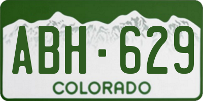 CO license plate ABH629