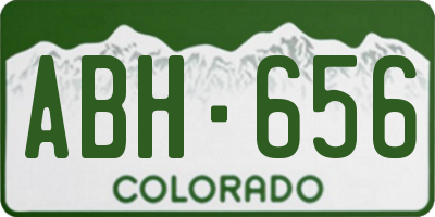 CO license plate ABH656