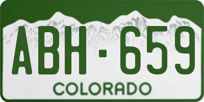CO license plate ABH659