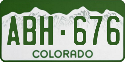 CO license plate ABH676