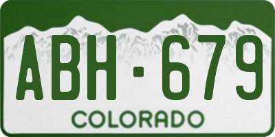 CO license plate ABH679