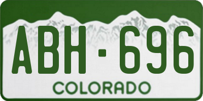 CO license plate ABH696