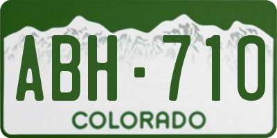 CO license plate ABH710
