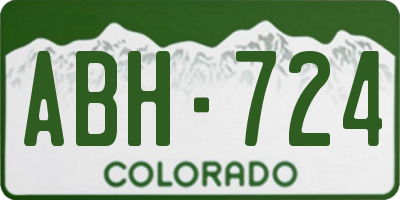 CO license plate ABH724