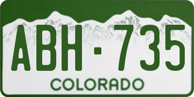 CO license plate ABH735