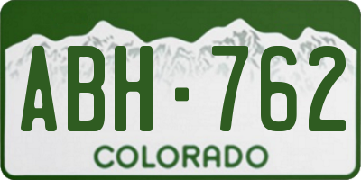 CO license plate ABH762
