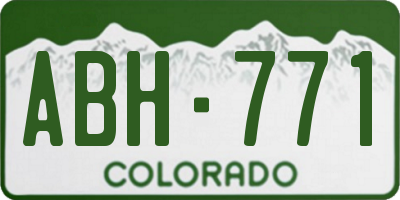 CO license plate ABH771