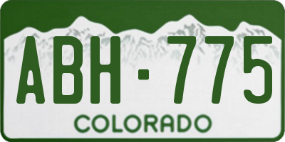 CO license plate ABH775