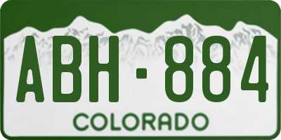 CO license plate ABH884