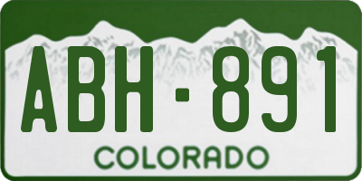 CO license plate ABH891