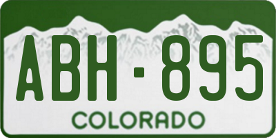 CO license plate ABH895