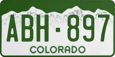 CO license plate ABH897