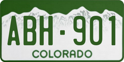 CO license plate ABH901