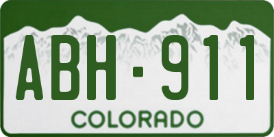 CO license plate ABH911
