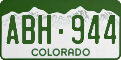 CO license plate ABH944
