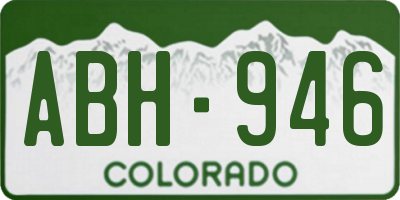 CO license plate ABH946