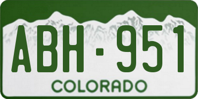 CO license plate ABH951