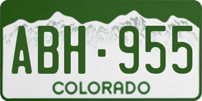 CO license plate ABH955