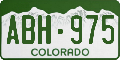CO license plate ABH975