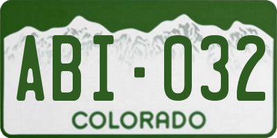 CO license plate ABI032