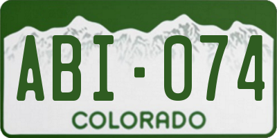 CO license plate ABI074
