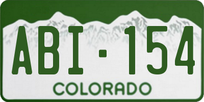CO license plate ABI154