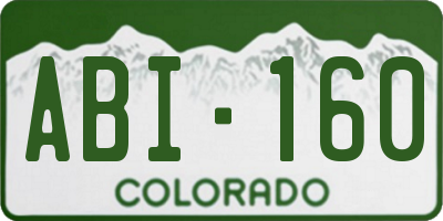 CO license plate ABI160