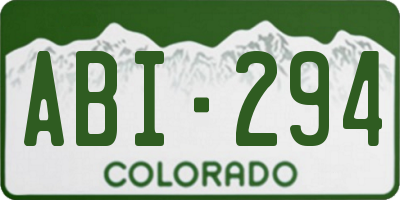 CO license plate ABI294