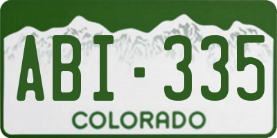 CO license plate ABI335