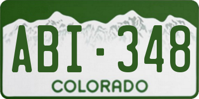 CO license plate ABI348