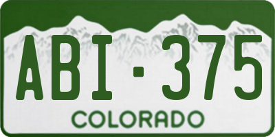CO license plate ABI375