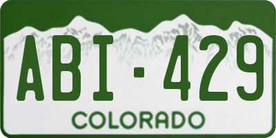 CO license plate ABI429