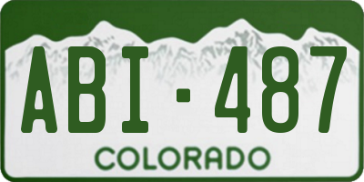 CO license plate ABI487