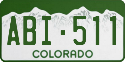 CO license plate ABI511