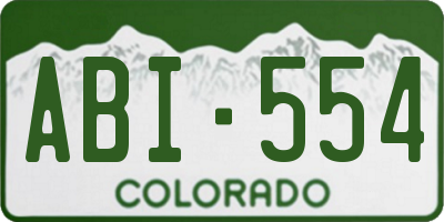 CO license plate ABI554