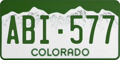 CO license plate ABI577