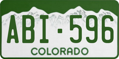 CO license plate ABI596