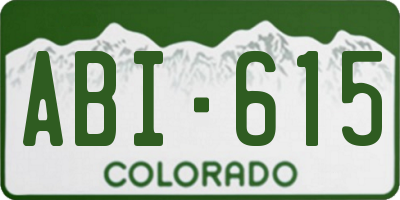 CO license plate ABI615