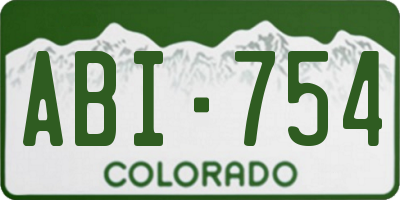 CO license plate ABI754
