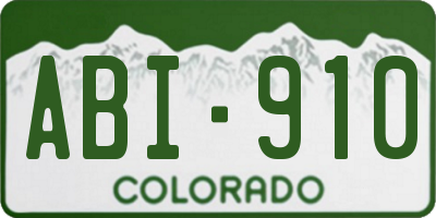 CO license plate ABI910